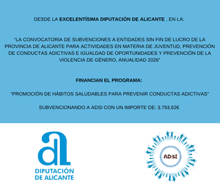 Justificante de la subvención: Promoción de hábitos saludables para prevenir conductas adictivas